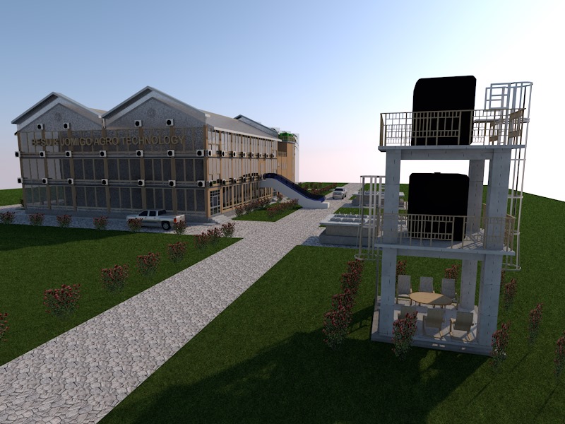 Hybrid solar drying facility